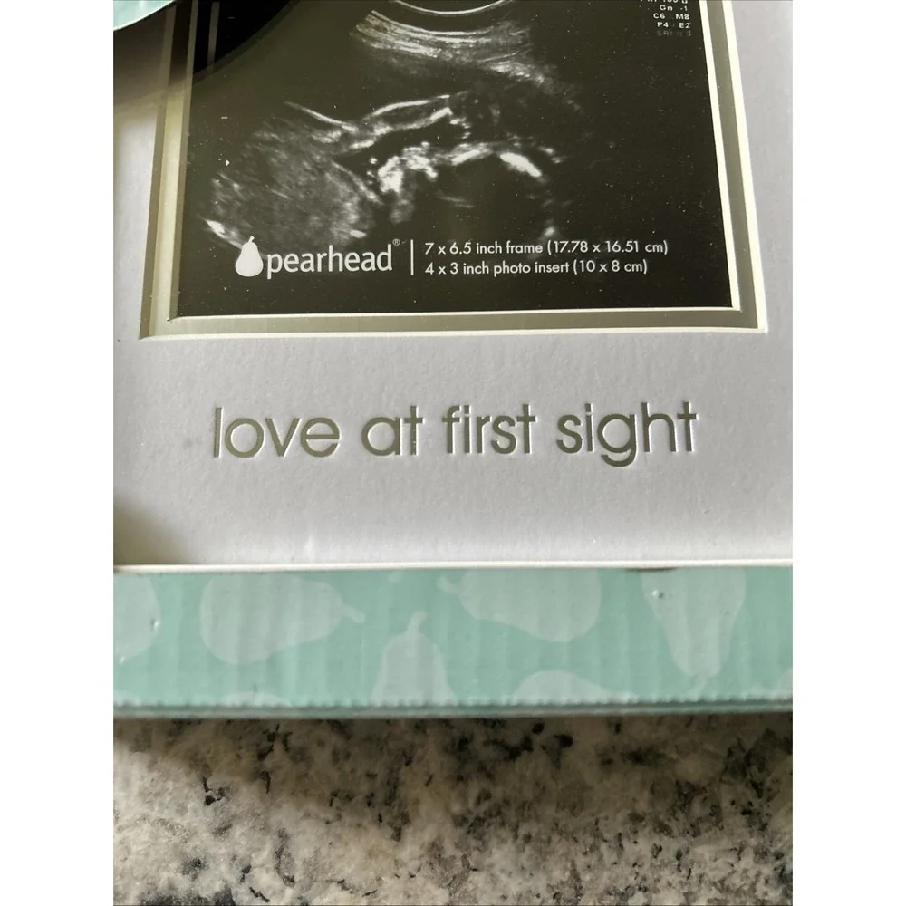 Pearhead Sonogram Picture Frame Love at First Sight For Baby‎ Ultrasound Photo